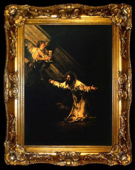 framed  Francisco de Goya Jesus en el huerto de los olivos o Cristo en el huerto de los olivos., ta009-2